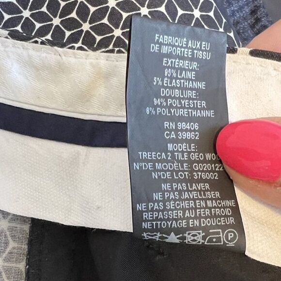 Theory Treeca 2 Tile Geo Wool Dress Pants - Picture 8 of 8